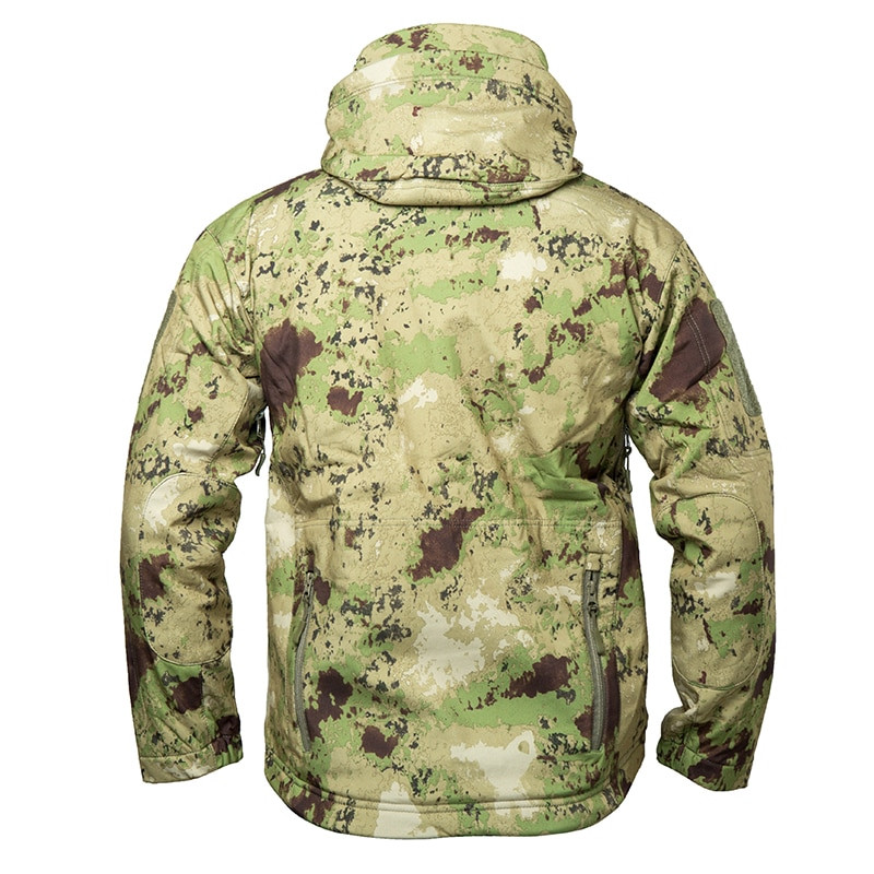 Mege Brand Taktička vojna jakna Kamuflažna vojna borbena majica s kapuljačom Vjetrovka s više džepova Vodootporna koža morskog psa Softshell