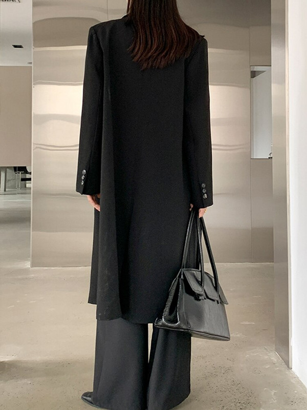 DEAT Modno žensko odijelo Trenč kaput s dvostrukim ovratnikom, ravnim gumbima, siva vjetrovka s dugim rukavima, ženska jesen 2022. Novo 17A4180