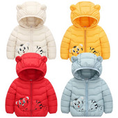 Μικρά αγόρια κορίτσια Φθινοπωρινά παιδιά Ζεστή εκτύπωση κινουμένων σχεδίων Μπουφάν με κουκούλα Παλτό Βρεφικό Παιδικό φερμουάρ Εξωτερικά ενδύματα σκι Παιδικά ρούχα