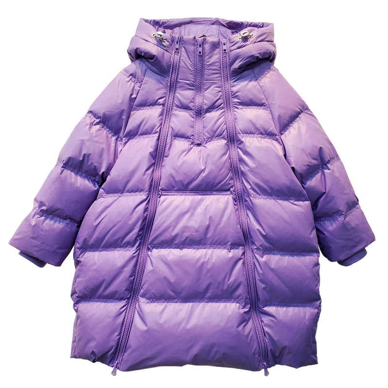 Κορεάτικο στυλ Χειμωνιάτικο τζάκετ για κορίτσια Χρώματα καραμέλα Φαρδιά με κουκούλα Πανωφόρι για κορίτσια 3-12 ετών Στολή Parka για Παιδιά Εφηβική Κορίτσι