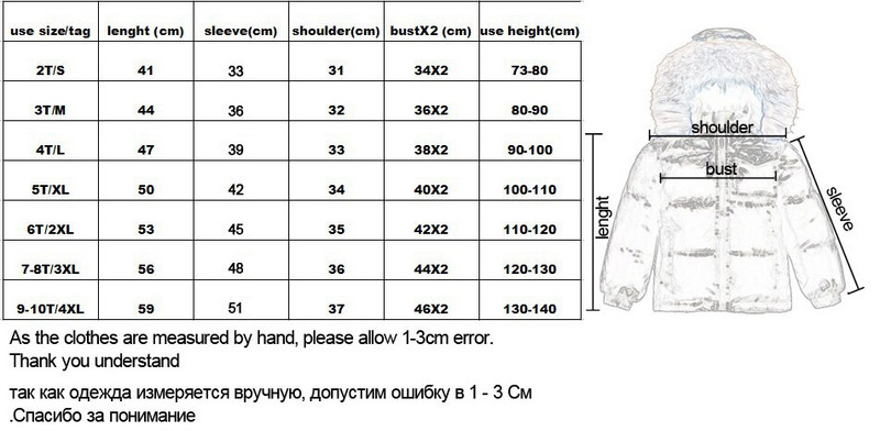 Modes zēnu un meiteņu dūnu jakas bērnu ziemas apģērbi dabīgas ādas kažokādas apkakles audums vēja un lietus necaurlaidīgs 2-10Y