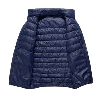 Φθινοπωρινό χειμωνιάτικο ανδρικό πουπουλένιο μπουφάν με χοντρό γιακά Casual πουπουλένιο μπουφάν Ζεστό ελαφρύ πουπουλένιο παλτό για νεανικά ανδρικά ρούχα