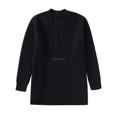 Garaouy 2023 Άνοιξη φθινόπωρο Γυναικείο πουλόβερ με ζεστό πλεκτό λαιμό V Γυναικείο πουλόβερ με μακρυμάνικο μπλουζάκι πουλόβερ πουλόβερ πουλόβερ πουλόβερ πουλόβερ Mujer