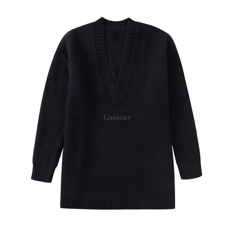 Garaouy 2023 Άνοιξη φθινόπωρο Γυναικείο πουλόβερ με ζεστό πλεκτό λαιμό V Γυναικείο πουλόβερ με μακρυμάνικο μπλουζάκι πουλόβερ πουλόβερ πουλόβερ πουλόβερ πουλόβερ Mujer