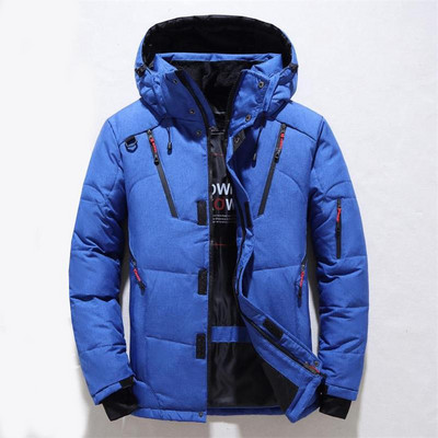 Zimska jakna s pačjim puhom za muškarce Debeli topli snježni kaput Muška parka s kapuljačom Modna gornja jakna 5XL