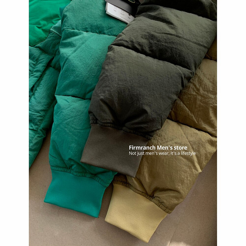 Firmranch Χειμερινά πουπουλένια Μπουφάν για Άντρες Γυναικεία Παλτό Λευκή Πάπια Παλτό με φερμουάρ Γιακάς Πολύχρωμο Πέτρινο Πάρκα Plus Size