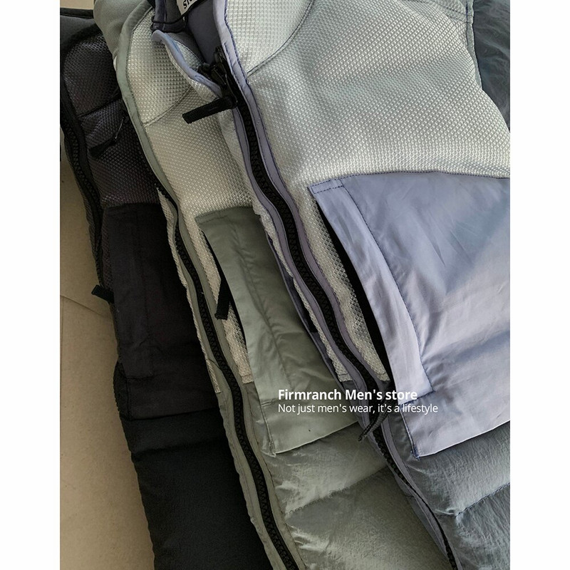 Firmranch Χειμερινά πουπουλένια Μπουφάν για Άντρες Γυναικεία Παλτό Λευκή Πάπια Παλτό με φερμουάρ Γιακάς Πολύχρωμο Πέτρινο Πάρκα Plus Size