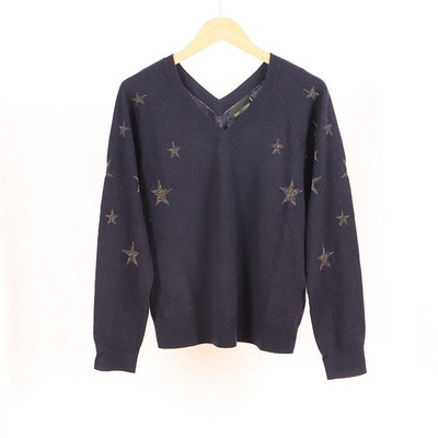 Ženski džemper za ranu jesen, novi ženski seksi džemper s dvostrukim V-izrezom i dugim rukavima od tri boje niti sa zvijezdama