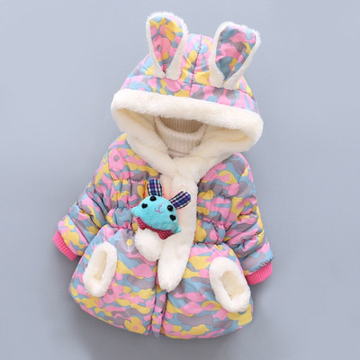 BibiCola χαριτωμένο κοριτσίστικο παλτό με κουκούλα Νέο φθινόπωρο, χειμωνιάτικο κινούμενο σχέδιο Παιδικά κοριτσίστικα μπουφάν Εξωτερικά ρούχα για κορίτσια, παιδικά ρούχα Μπλουζάκια μωρού