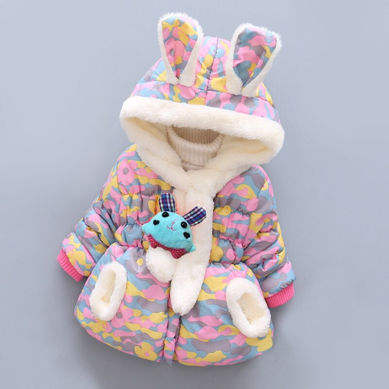 BibiCola χαριτωμένο κοριτσίστικο παλτό με κουκούλα Νέο φθινόπωρο, χειμωνιάτικο κινούμενο σχέδιο Παιδικά κοριτσίστικα μπουφάν Εξωτερικά ρούχα για κορίτσια, παιδικά ρούχα Μπλουζάκια μωρού