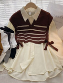 Yitimoky Two Peice Γυναικείο πουλόβερ με μακρυμάνικη μπλούζα πλεκτό γιλέκο φθινόπωρο 2022 Κορεατικά πουκάμισα μόδας Y2k Μπλουζάκια με ρούχα