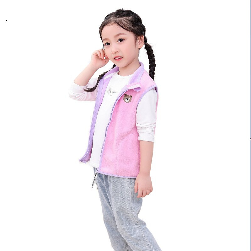 VIDMID prsluk za djevojčice, topla majica za djecu, dječji prsluk od flisa, podebljana leđa, proljeće, jesen, zima, kaput na ramena za djevojčice P15