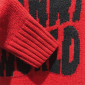 Γυναικεία μάλλινα ανάμεικτα γράμματα Πλεκτό ζακάρ πουλόβερ Μακρυμάνικο γυναικείο πουλόβερ με λαιμόκοψη Πλεκτά μπλουζάκια Χειμώνας 2022