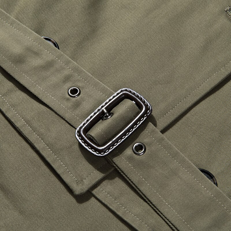 JAZZEVAR 2021, novi dolazak, jesenski trenč kaput, ženska modna pamučna dvostruka kratka široka gornja odjeća