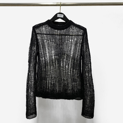 Μόδα Γυναικείο πουλόβερ Πουλόβερ Rick Hollow Out Πλεκτά φούτερ με λαιμόκοψη Ο βαμβακερό μασίφ Owens πουλόβερ για γυναίκες