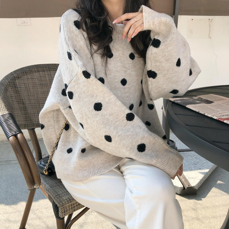 2022 Νέο Φθινοπωρινό Χειμερινό Γυναικείο Vintage Γλυκό Πουλόβερ Πουλόβερ Γυναικείο Κορεάτικο Πλεκτό Πουλόβερ Z07