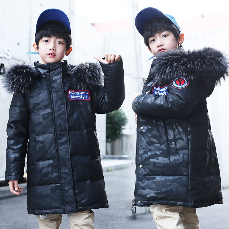 -30 grādu 2022. gada krievu ziemas dūnu jaka zēnam, ūdensizturīgs, biezs, silts zēnu ziemas mētelis 3–16 gadiem pusaudžu puiša parka sniega tērps