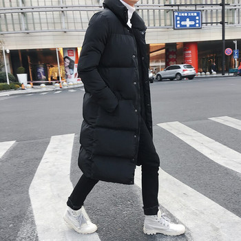 Зимни дълги пухени якета за мъже Ежедневни зимни палта Висококачествени модни якета Pike Мъжки дебели ветровки Якета и палта