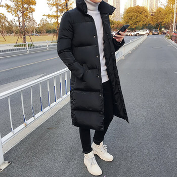 Χειμερινά μακριά πουπουλένια μπουφάν για άντρες Casual χειμωνιάτικα παλτό Υψηλής ποιότητας μόδας μπουφάν λούτσων Ανδρικά χοντρά αντιανεμικά μπουφάν και παλτό