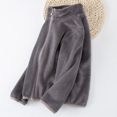 Φθινοπωρινά βελούδινα παλτό για κορίτσια 2020 Παιδικά μαλακά πανωφόρια με ζιβάγκο Keep ζεστό Παιδικά μπουφάν με φερμουάρ Coral Fleece για κορίτσια Νέο P338