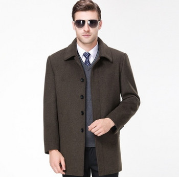 ново пристигнало мъжко вълнено палто средно дълго мъжко удебелено голямо връхно облекло зимен топъл тренч голям размер ML XL 2XL 3XL 4XL5XL6XL7XL