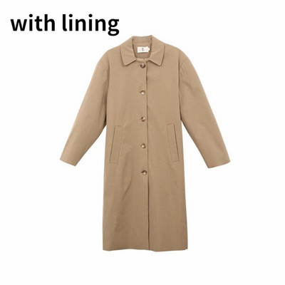 Trench Žene Jednostavna moda u korejskom stilu Preppy jednoredno kopčanje s otvorenim ovratnikom Studentice Ulična odjeća za mlade za sve vrste