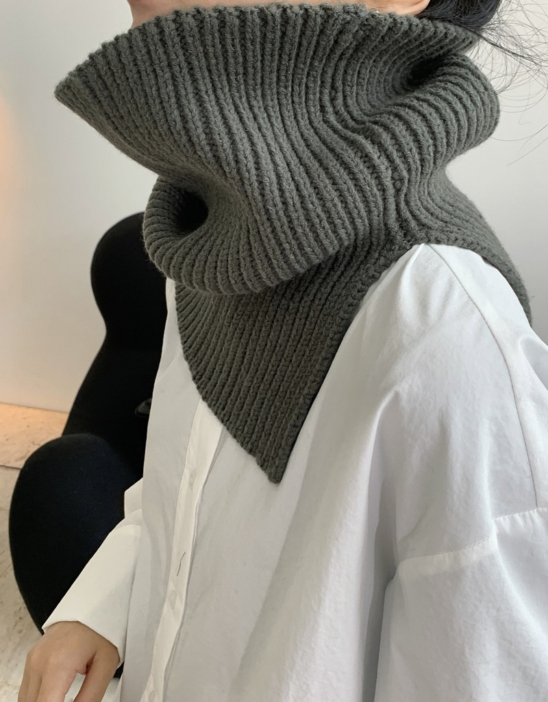 νέα γυναίκα ζεστό μάλλινο κασκόλ loveMODA