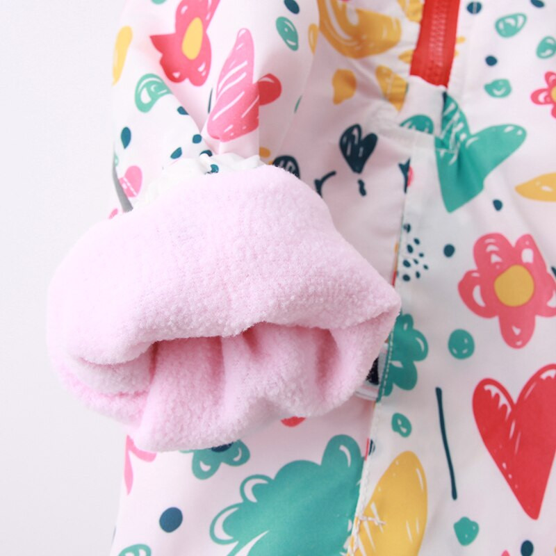 2021. gada jaunais pavasaris, rudens bērniem Tops apģērbs 2–9 gadu vecuma meitenēm jakas ar kapuci Modes Dzīvnieki ar ziedu apdruku Virsdrēbes Mēteļi meitenēm