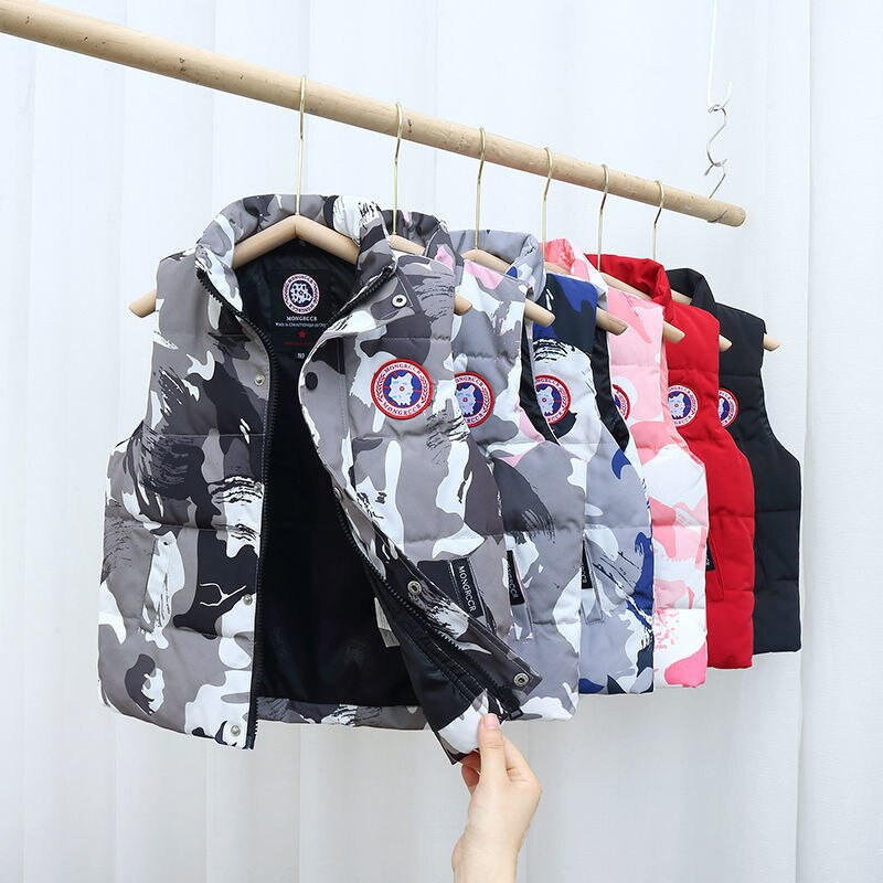 Bērnu dūnu veste 2021. gada rudens ziema, jauna modes dizaina jaka, 4–12 g. bērnu virsdrēbes, siltas bērnu vestes, zēnu, meiteņu mēteļi