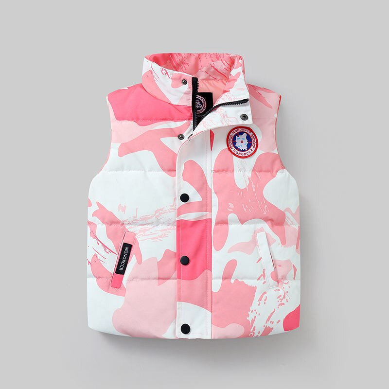 Bērnu dūnu veste 2021. gada rudens ziema, jauna modes dizaina jaka, 4–12 g. bērnu virsdrēbes, siltas bērnu vestes, zēnu, meiteņu mēteļi
