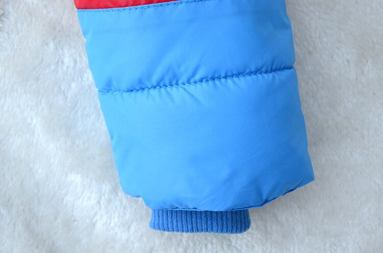 Jauna Ziemas silta zēnu jaka gara stila krāsa svītra biezs mētelis bērniem bērniem ar kapuci Virsdrēbes