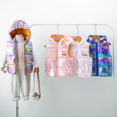 Pamučni prsluk za djevojčice Zimski topli prsluk s kapuljačom Dječaci Djevojčice Jakne bez rukava Dječja gornja odjeća TZ345