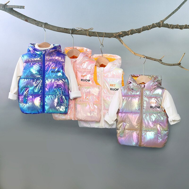 Pamučni prsluk za djevojčice Zimski topli prsluk s kapuljačom Dječaci Djevojčice Jakne bez rukava Dječja gornja odjeća TZ345