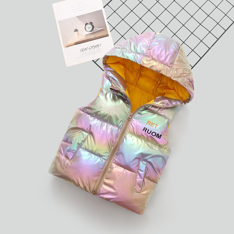 Pamučni prsluk za djevojčice Zimski topli prsluk s kapuljačom Dječaci Djevojčice Jakne bez rukava Dječja gornja odjeća TZ345