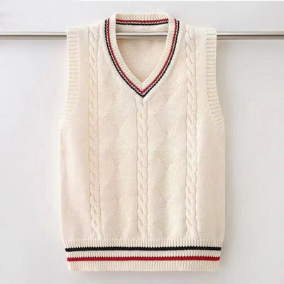 Bērnu skola unifrom veste rudens ziemas bērnu trikotāžas veste bez piedurknēm kokvilna pusaudžiem zēniem 4 6 8 10 12 14 16 gadu valkāšanai