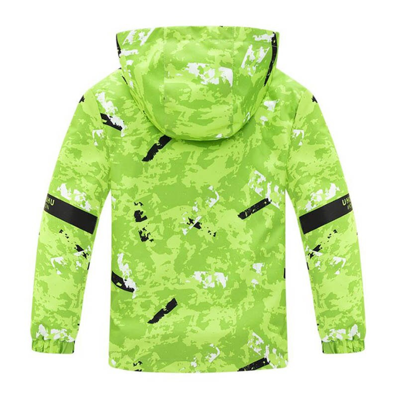 Ūdensnecaurlaidīga zēnu jaka Vēja necaurlaidīga bērnu virsdrēbes Silta polāra flīsa mētelis kapuce rudens ziemas bērnu apģērbi 3-12 gadiem