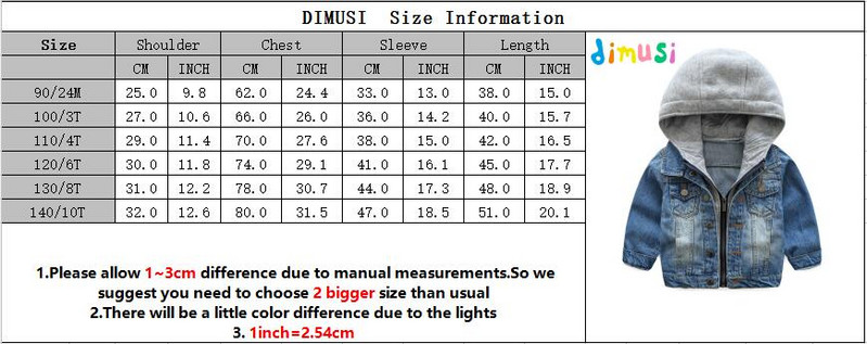 DIMUSI Αγόρια Τζιν Μπουφάν Παιδικές Καμπαρντίνες Ρούχα Εξωτερικά με κουκούλα Ανεμοδράστη Βρεφικά Παιδικά Τζιν Παλτό 10T,EA050