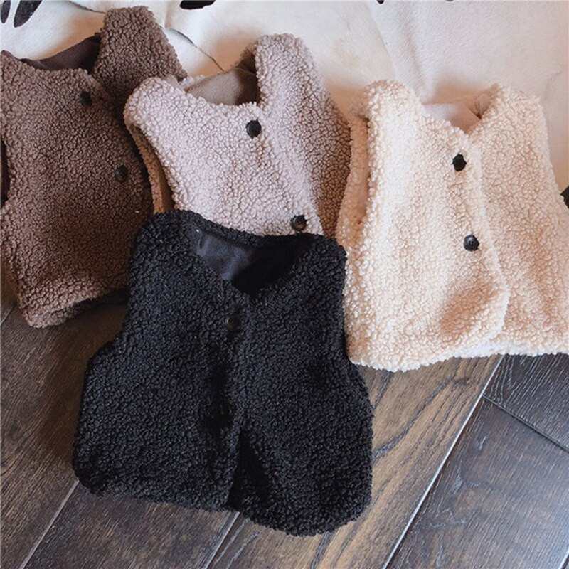 2022 Φθινόπωρο Χειμώνας, παιδικό γιλέκο για κορίτσια, ψεύτικη γούνα, βαμβακερή βαμβακερή επένδυση για βρέφη Παιδικό γιλέκο μασίφ ρούχα πάνω από ζεστά παιδικά ρούχα