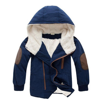 Φθινοπωρινό χειμωνιάτικο μπουφάν για αγόρια Keep Warm Thicken Fashion Αντιανεμικό πανωφόρι με κουκούλα με φερμουάρ Χριστουγεννιάτικο παλτό 3 4 5 6 7 8 9 10 ετών